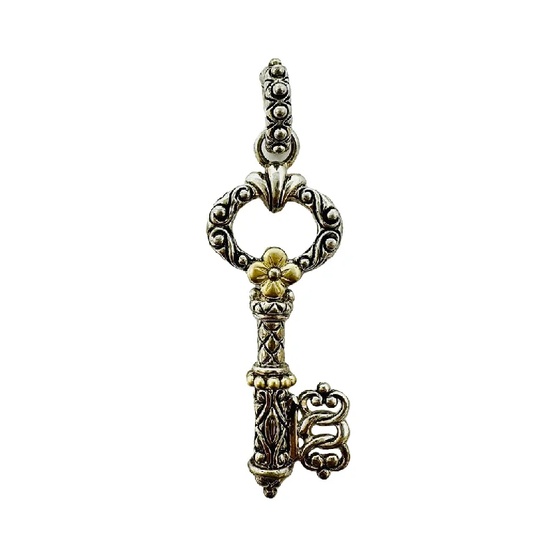 Barbara Bixby Sterling Silver and 18K Gold Key Pendant