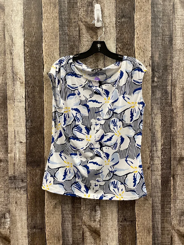 Blue & White Top Sleeveless Jules & Leopold, Size M