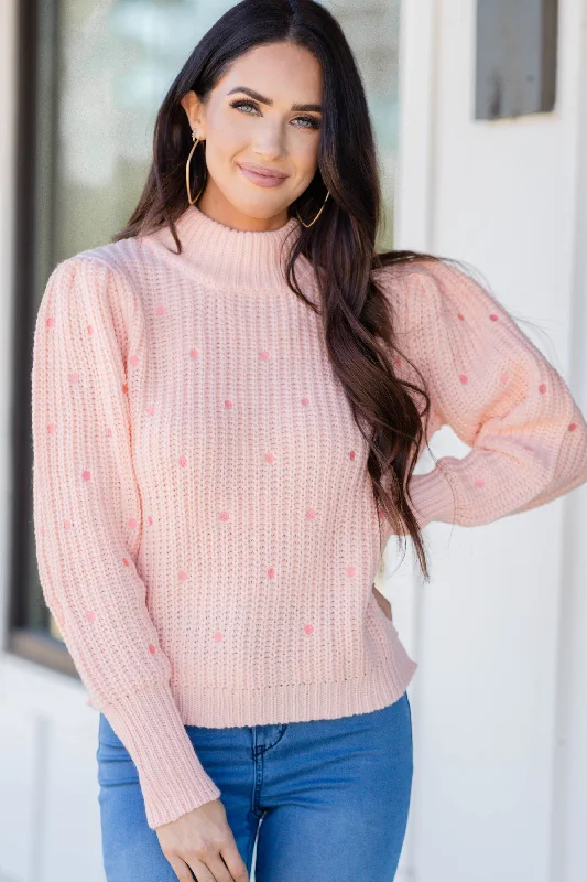 Give You Everything Pink Polka Dot Sweater