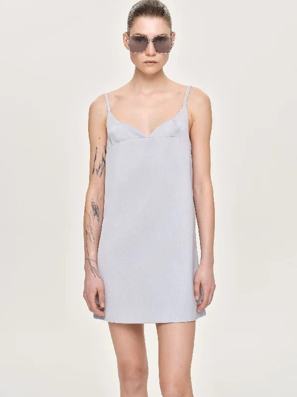 Sweetheart Mini Dress, Cloud Grey