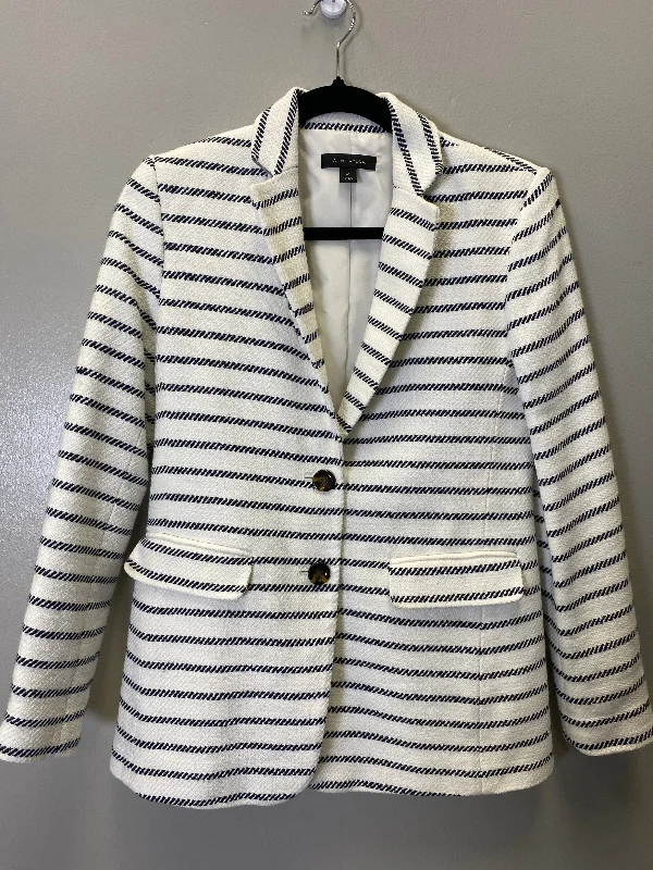 Blazer By Ann Taylor In Striped Pattern, Size: Xs