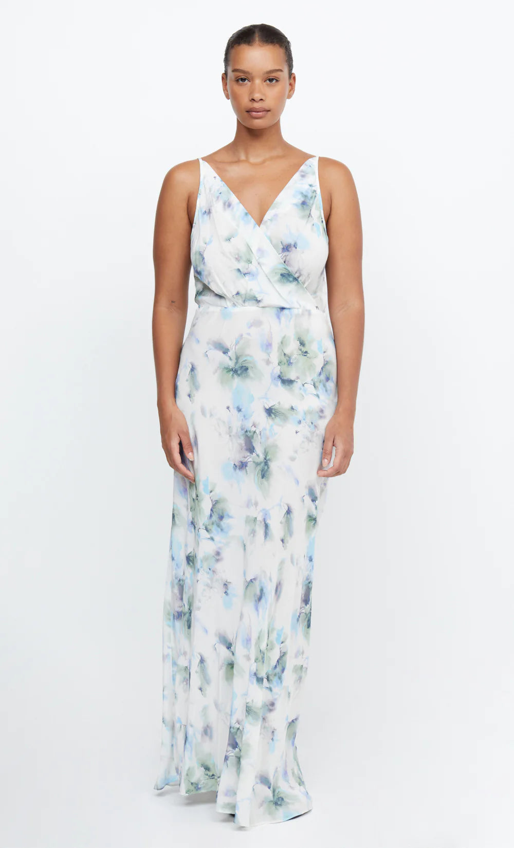 Corrine V Maxi Dress - Watercolor Floral