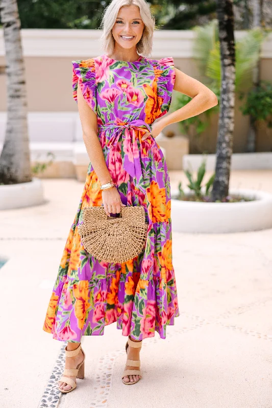 Perfect Pick Lander Purple Floral Maxi Dress