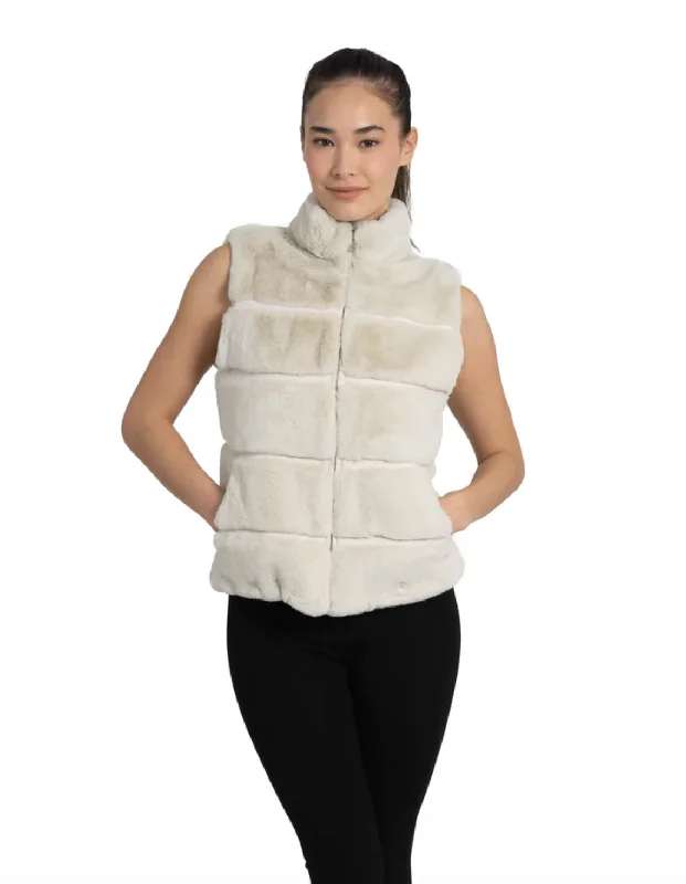 Vince Faux Fur Vest - Ivory