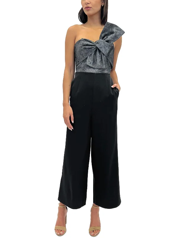 Cady Womens Bow Strapless Jumpsuit