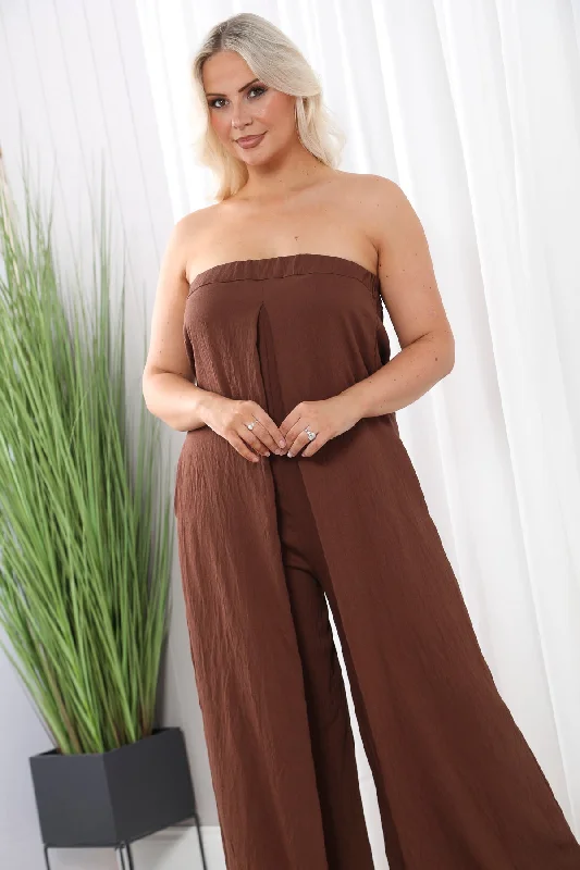 Florentine Jumpsuit Chocolate