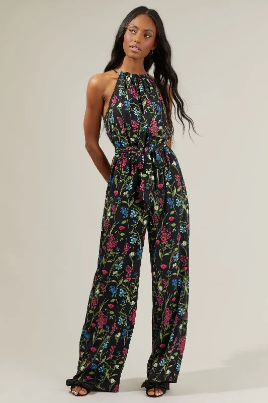 Madeline Groover Floral Lighthearted Trapeze Jumpsuit