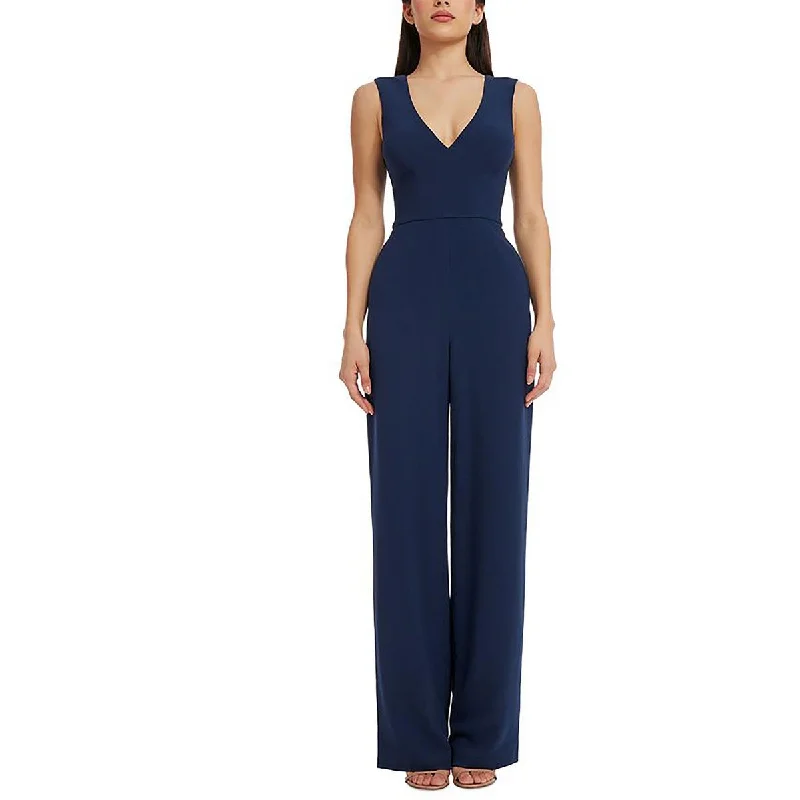 Womens Solid Wide Leg Jumpsuit